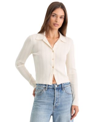 Women's Long-Sleeve Collared Cardigan