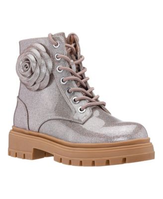 Big Girls' Yosha Combat Glitter Boots