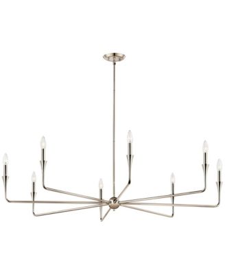 Alvaro 50 Inch 8 Light Chandelier in Polished Nickel