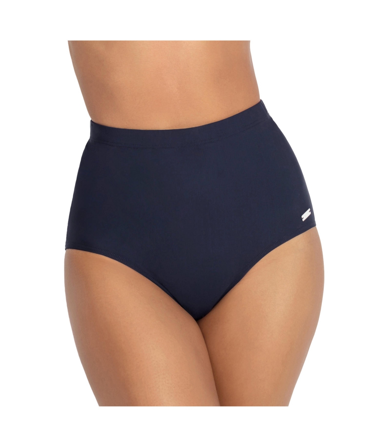 Lascana Women's Shaping High Waisted Bikini Swimsuit Bottom - Navy