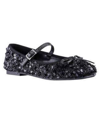 Little and Big Girls' Sparklin Paillette Ballet Flats