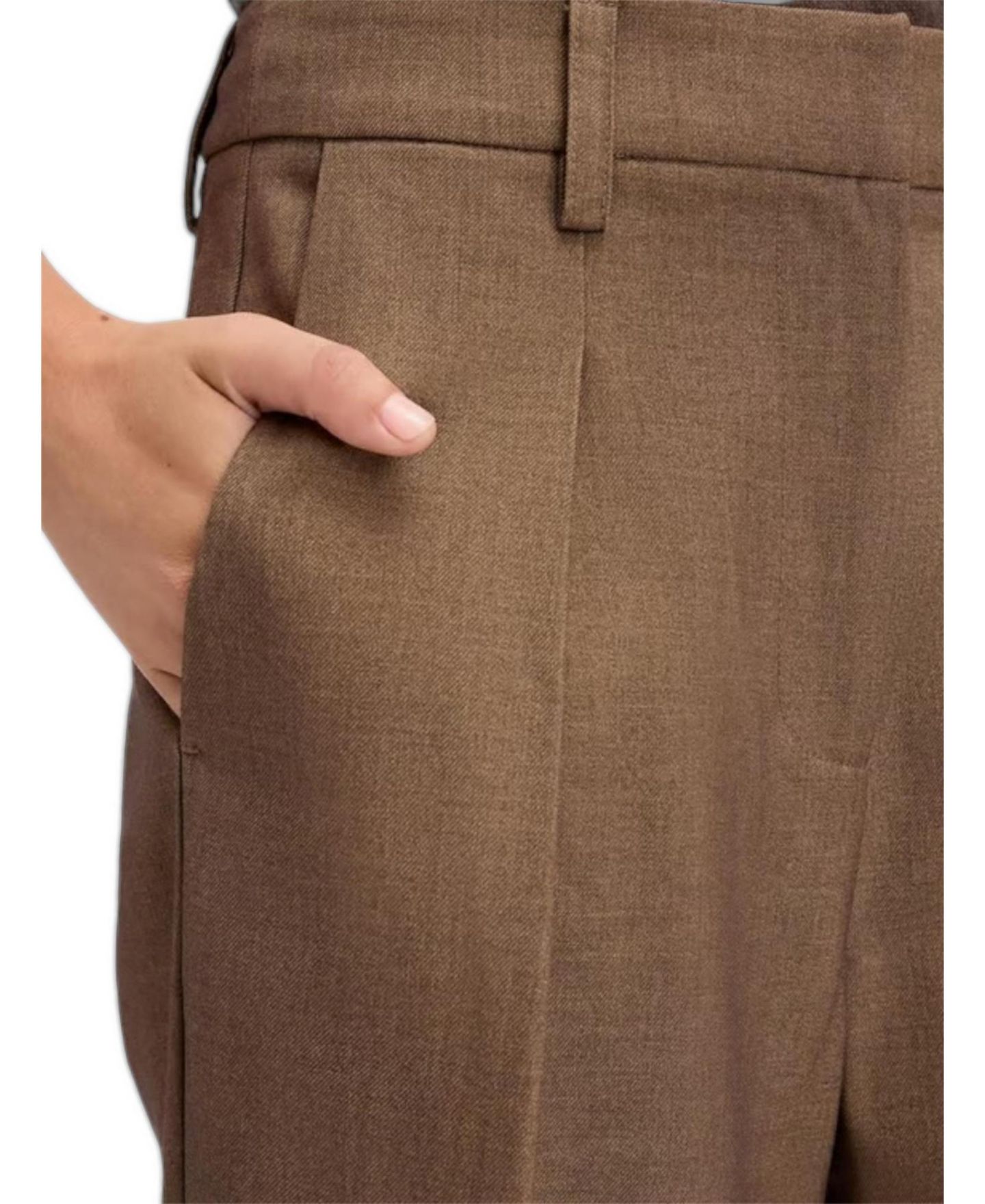 Женские шорты Sam Edelman Tailored Pleated Bermuda Shorts, 12" Inseam, цвет: Тёмный коричневый — фото 3