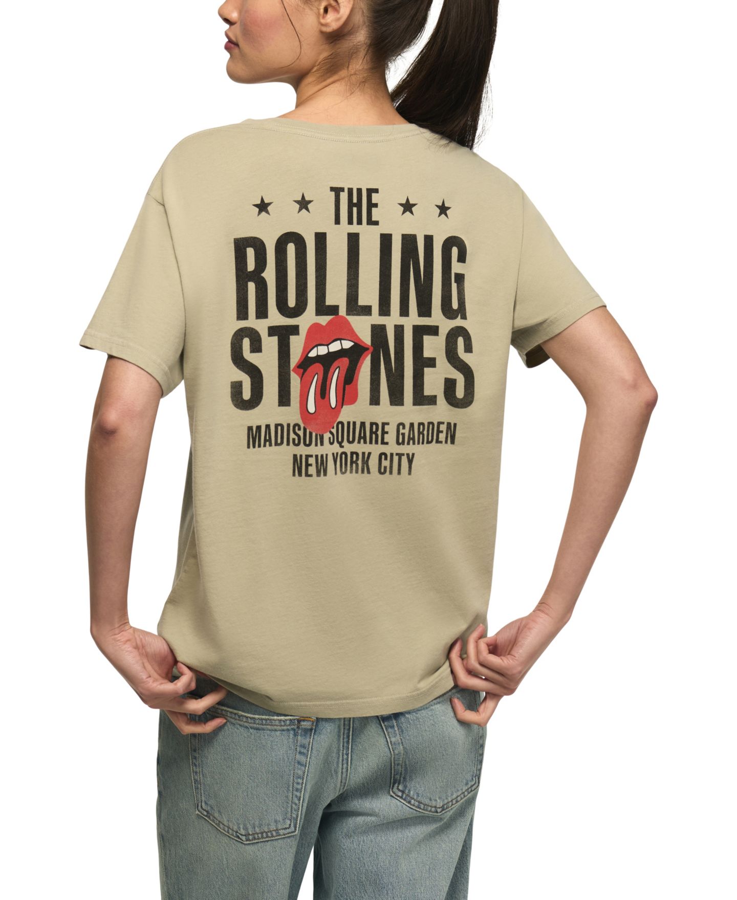 Женский топ Lucky Brand Rolling Stones Graphic Boyfriend, цвет: Belgian Block — фото 4