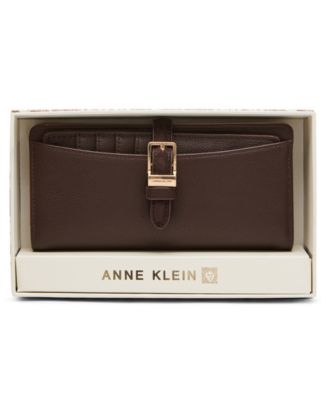 Boxed Buckled Design Bifold Wallet
