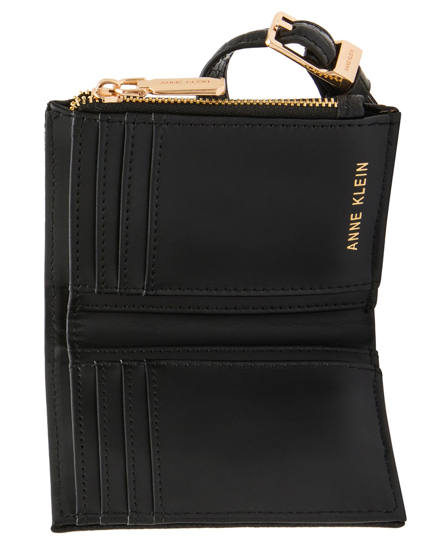 Двойной кошелёк Anne Klein с пряжкой, цвет: Чёрный — фото 5
