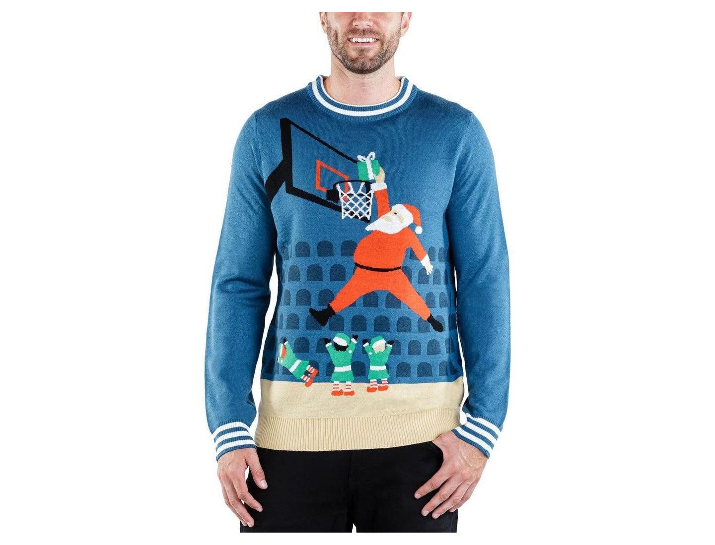 Мужской новогодний свитер Tipsy Elves Jingle Baller в уродливом стиле — фото 1