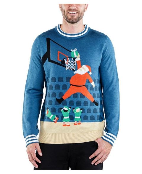 Мужской новогодний свитер Tipsy Elves Jingle Baller в уродливом стиле