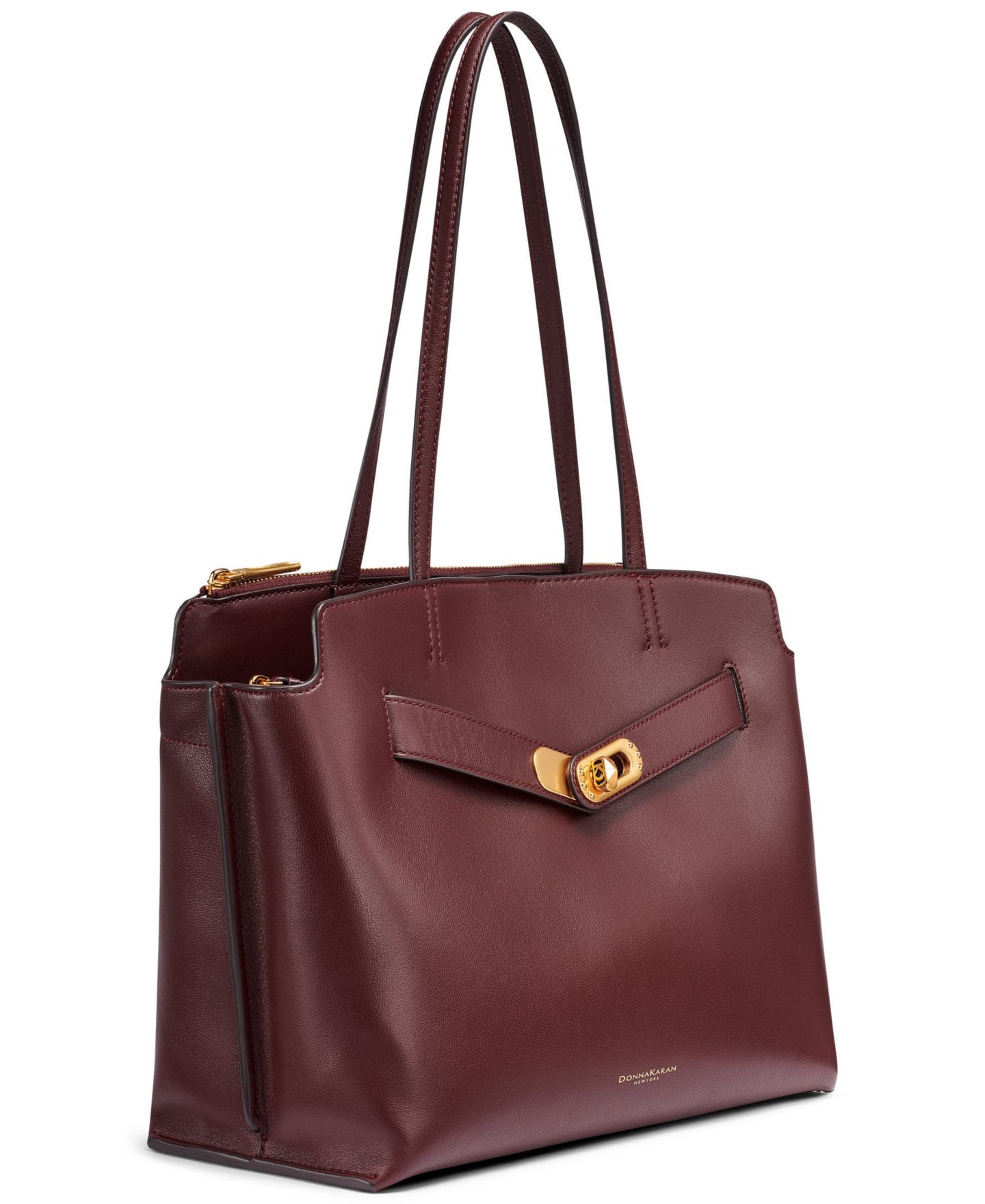 Женская сумка Donna Karan New York Large Bridgehampton Tote Handbag, цвет: Чёрный вишнёвый — фото 3