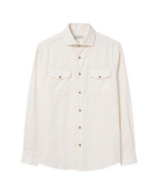 Men's Regular-Fit Cotton-Cashmere Blend Overshirt