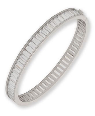 Cubic Zirconia Baguette Bangle Bracelet