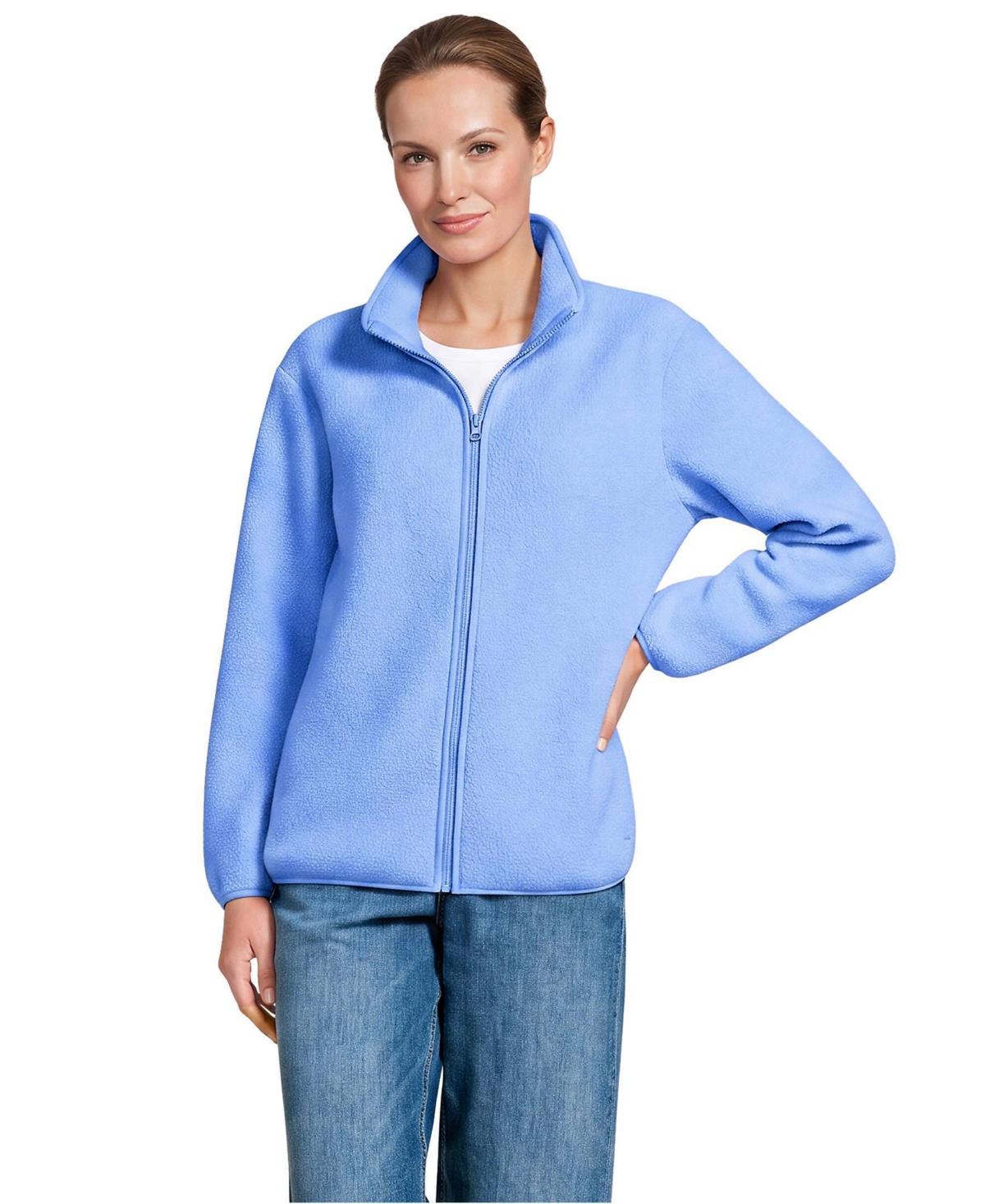 Lands' End Women's Cozy High Pile Full Zip Fleece Jacket