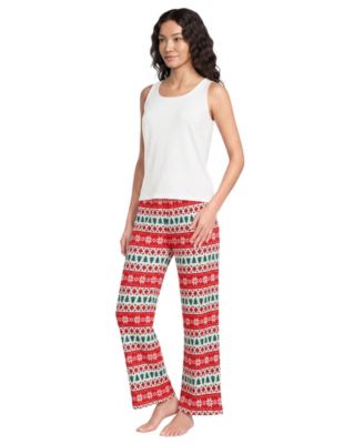 Women's Waffle-Knit 3-Piece Tank, Pants and Robe Pajama Set