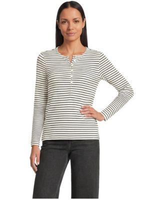 Women's Polished Essentials Long-Sleeve Rib-Knit Henley