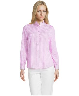 Women's Ruffle Collar Balloon Sleeve Blouse