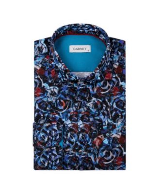 Men's Paisley Print Regular-Fit Long-Sleeve Button-Down Shirt