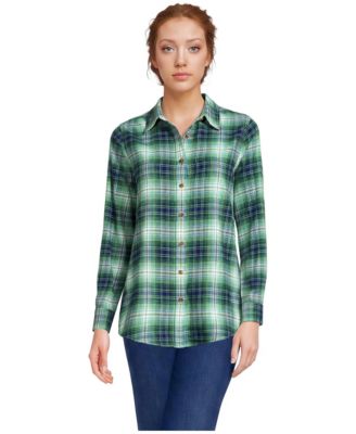 Women's Flannel Boyfriend Long Sleeve Shirt