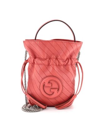 Mini Blondie Diagonal-Quilted Crossbody Bucket Bag