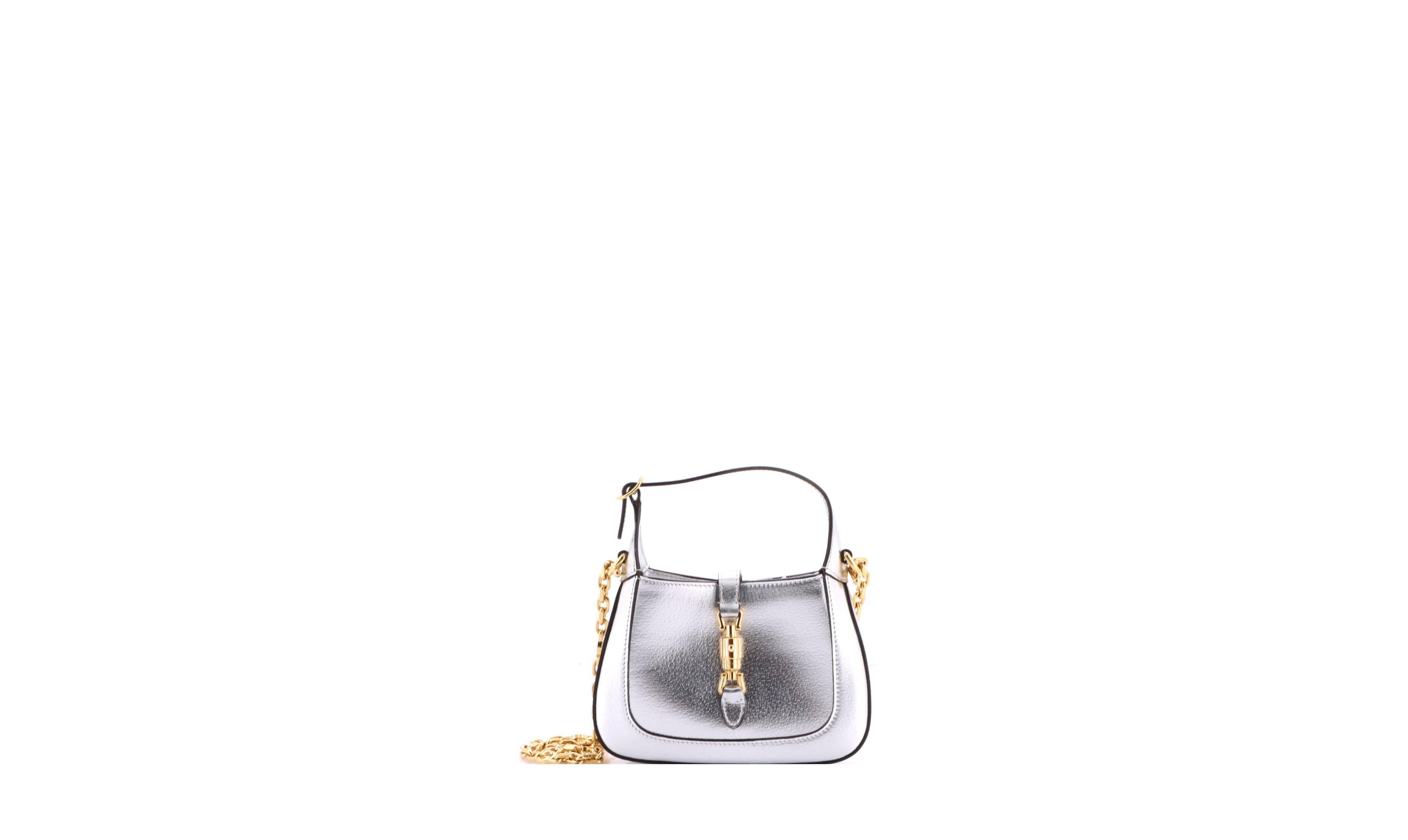 Pre-Owned Gucci Mini Jackie 1961 Chain Hobo Leather