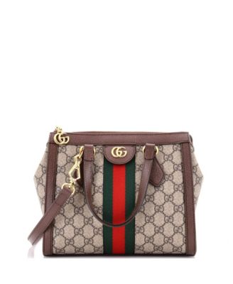 Small Ophidia Top Handle Tote GG Coated Canvas