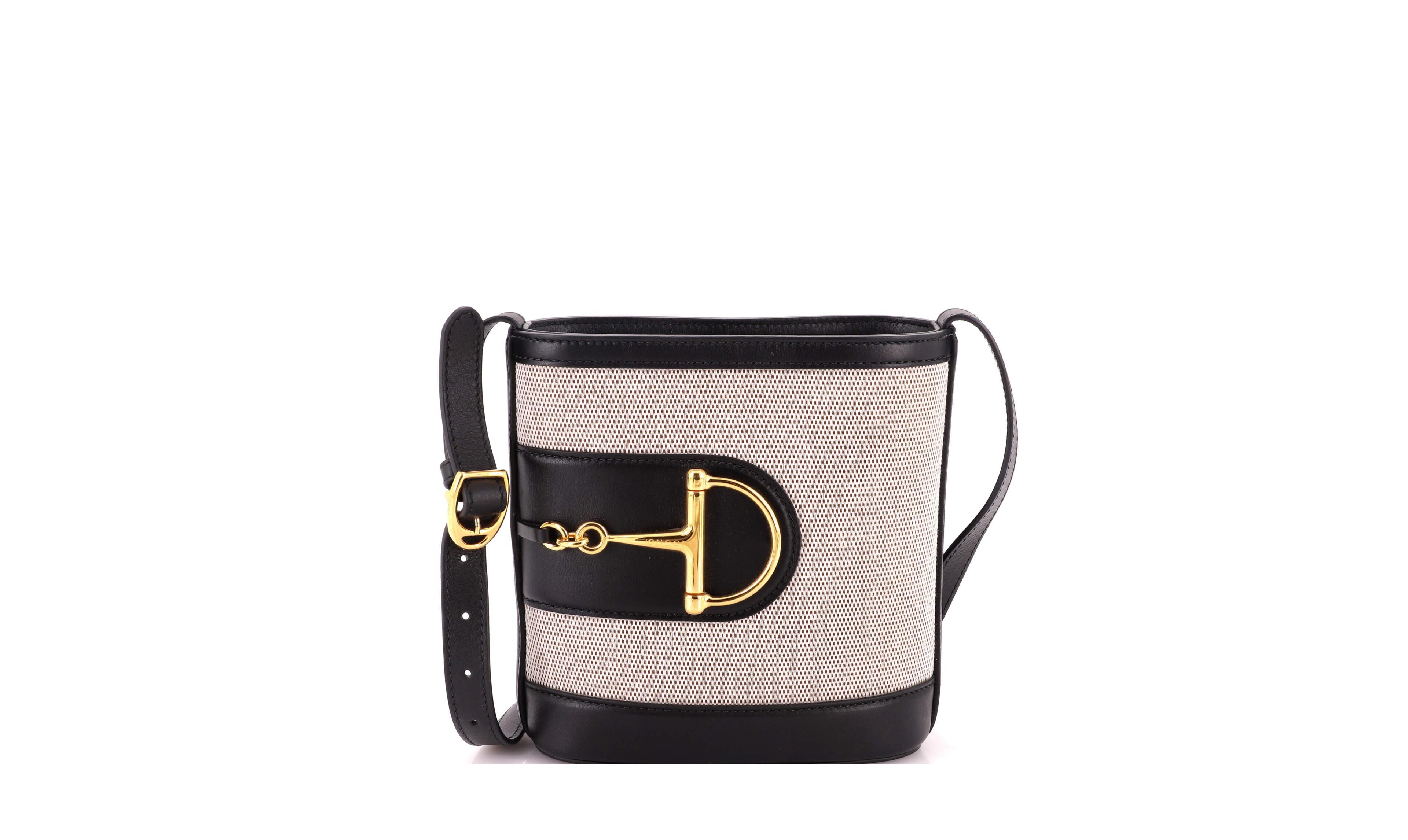 Pre-Owned Gucci Small 73 Bucket Bag Canvas and Leather