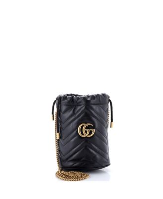 Mini GG Marmont Bucket Bag Matelasse Leather