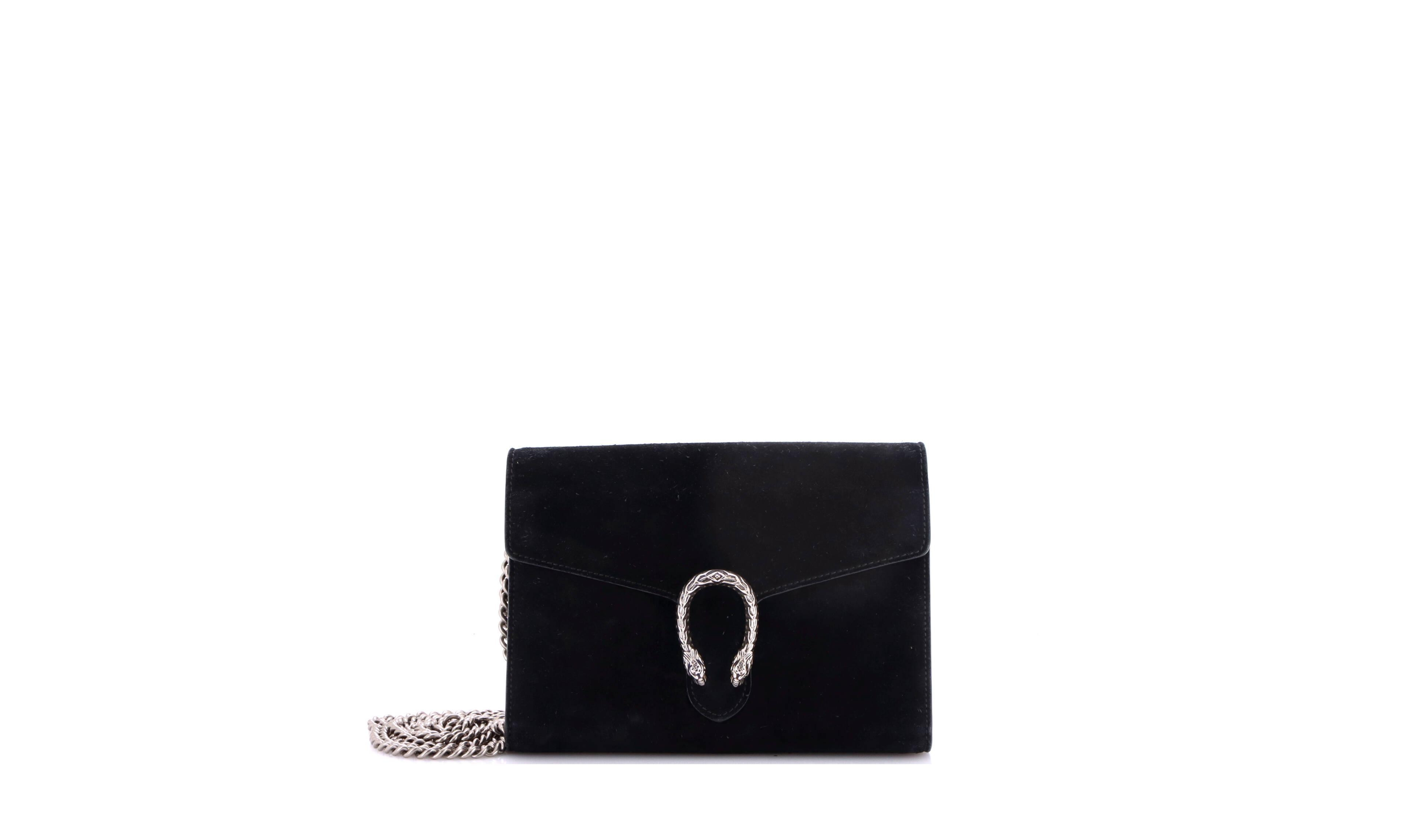 Pre-Owned Gucci Small Dionysus Chain Wallet Suede