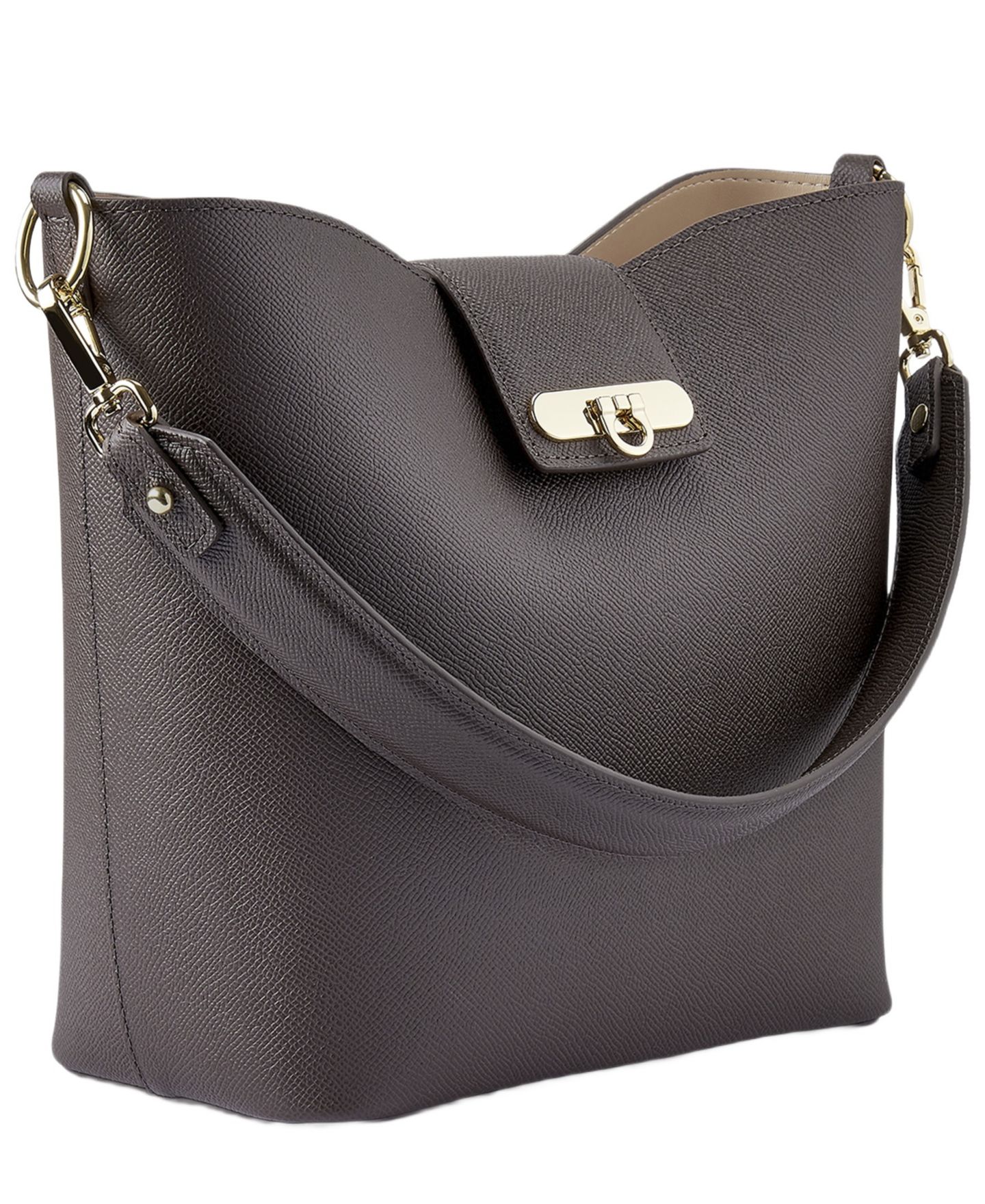 Женская сумка GiGi New York Isabel Leather Small Shoulder Handbag, цвет: Коричневый — фото 2