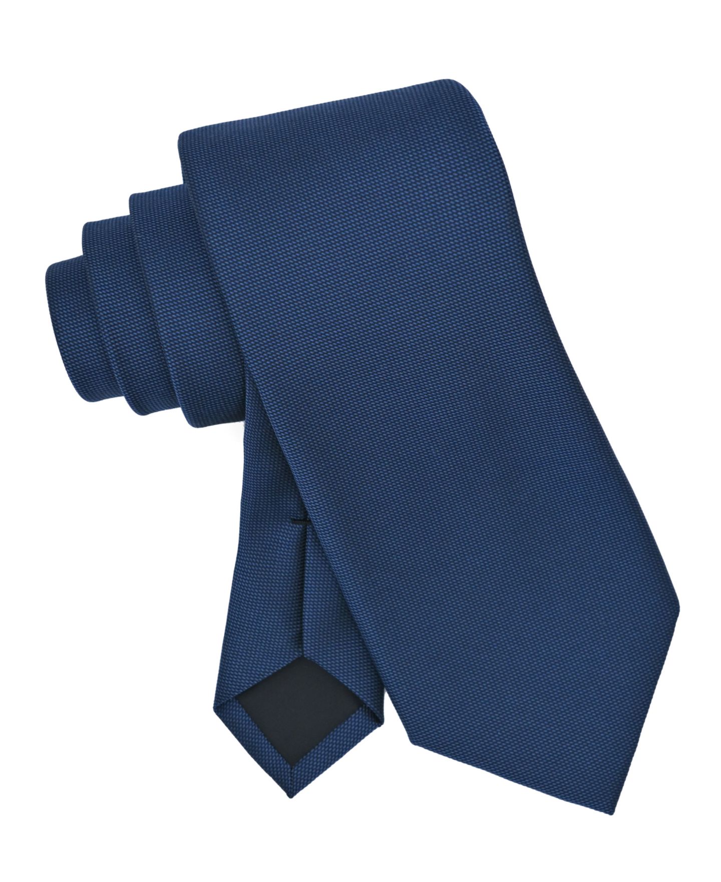 Мужской галстук Calvin Klein Stefan Solid Classic Tie, цвет: Тёмно-синий — фото 4