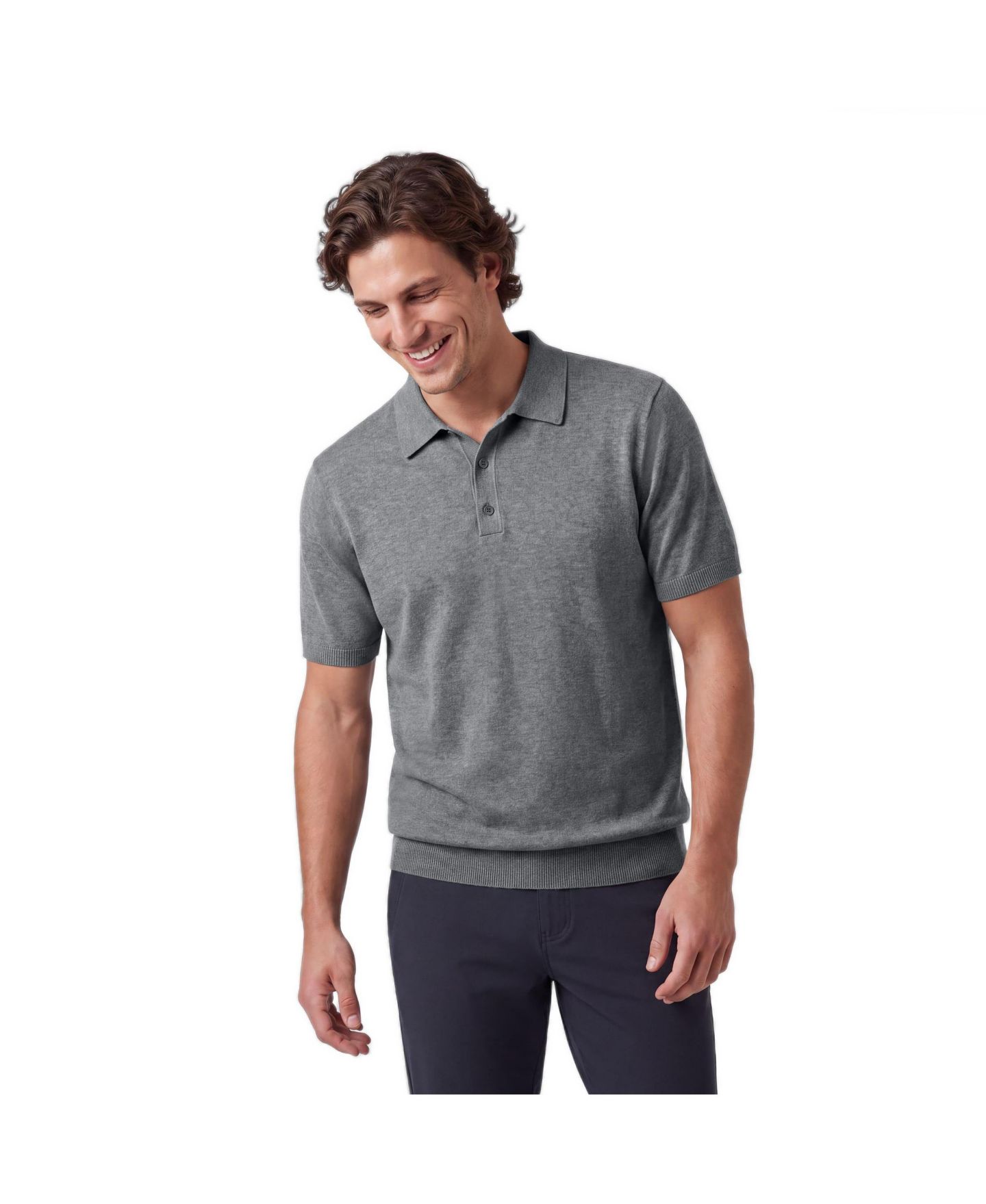 Мужские топы Jack Archer Legacy Resort Sweater Polo, цвет: Средний меланжевый — фото 1
