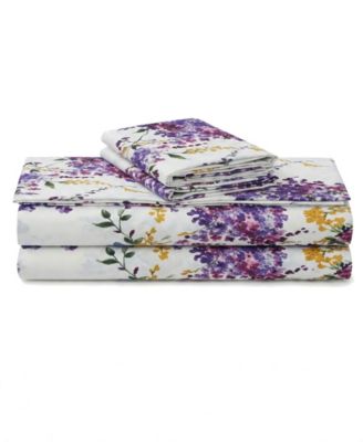 Printed Microfiber Deep Pocket 4-Piece Sheet Set, King