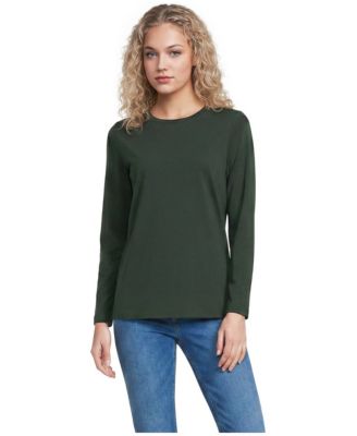 Women's Supima Cotton Long Sleeve Crewneck T-Shirt
