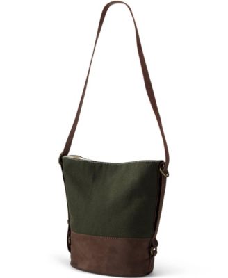 Crossbody Canvas Bucket Bag