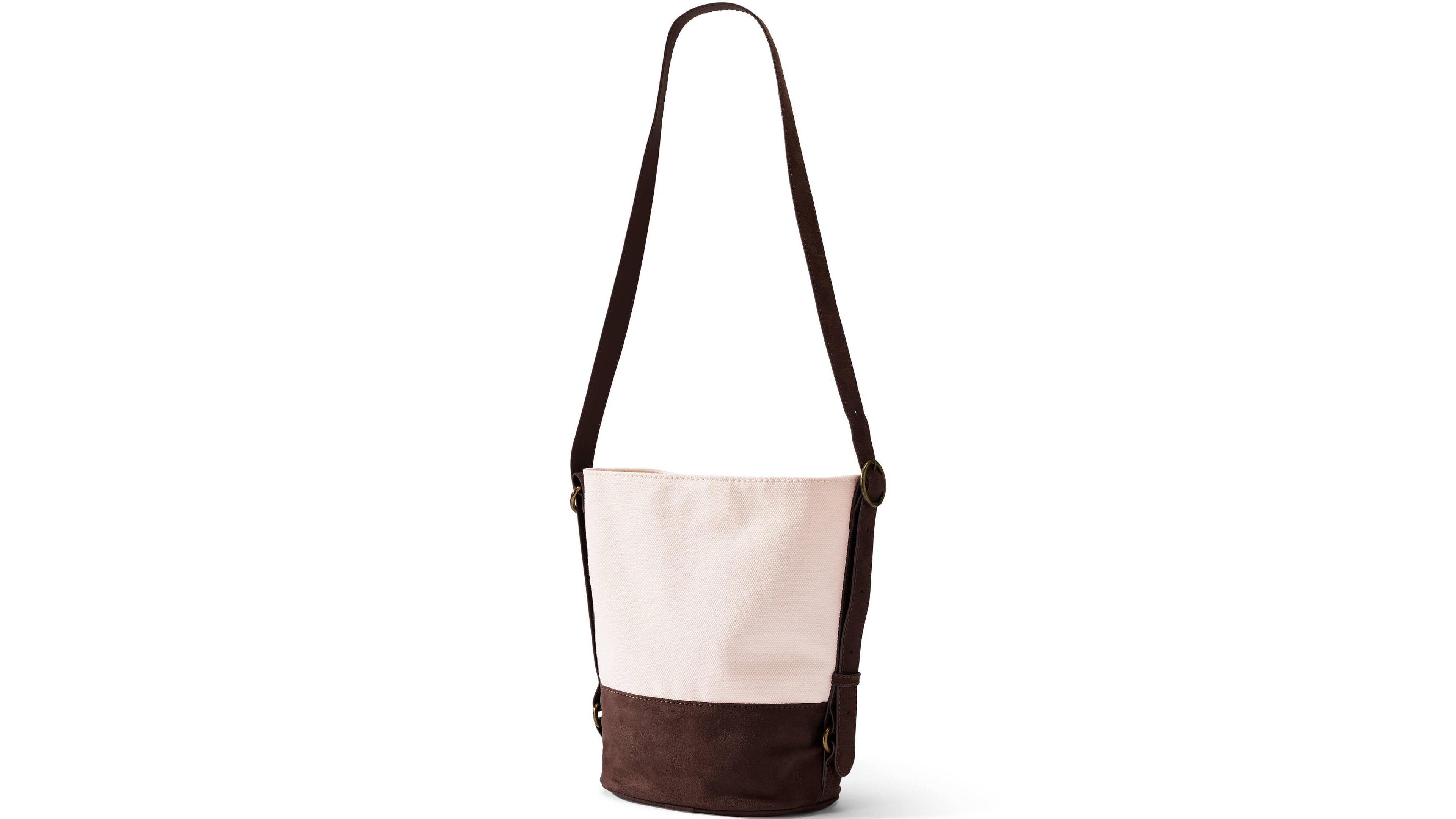 Lands' End Crossbody Canvas Bucket Bag