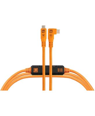 TetherPro Optima 10G 15' USB-C Straight to USB-C Right Angle Cable