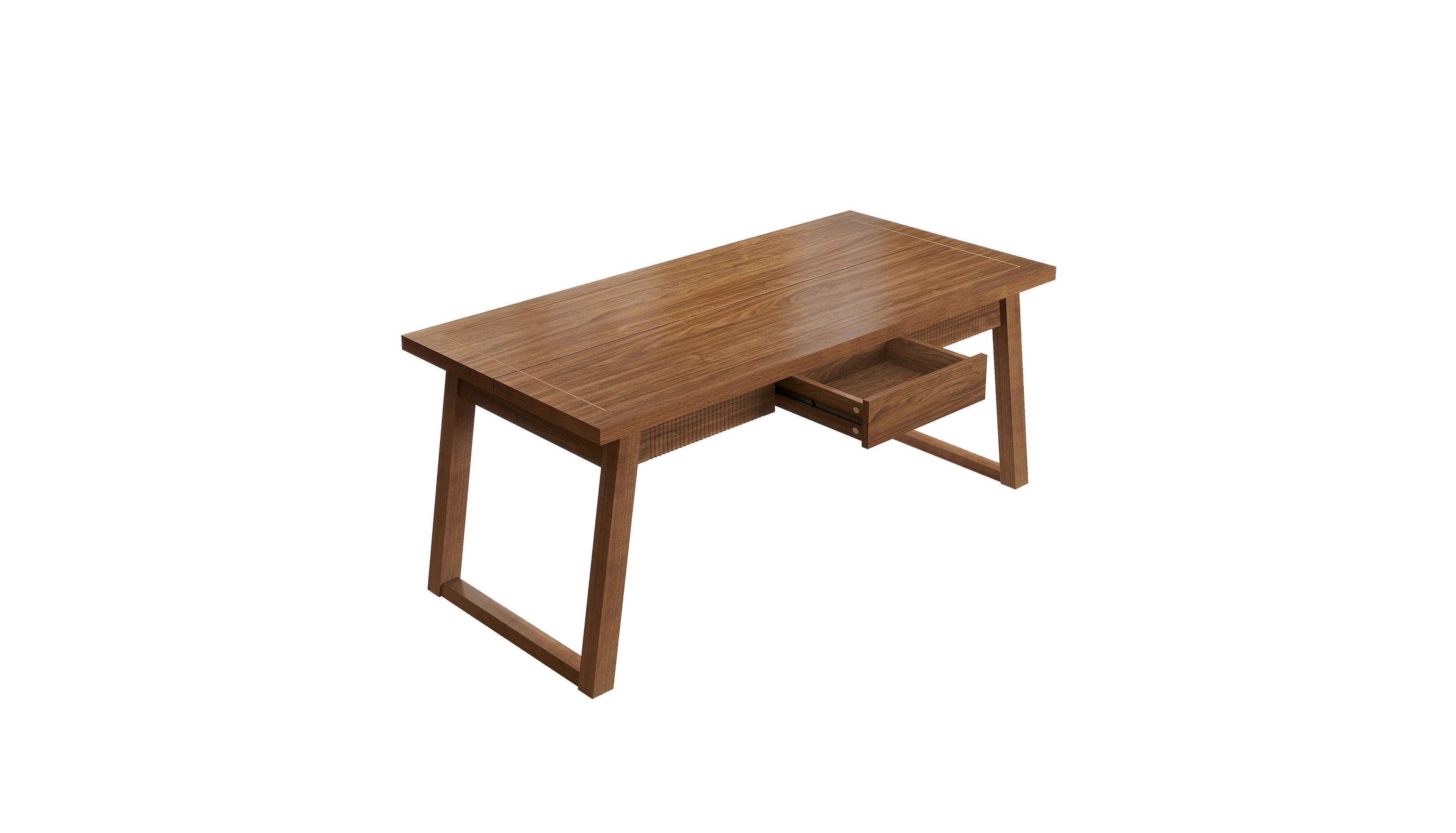 Slickblue Kitchen Dining Table with Storage Drawer and Solid Wood Legs for 4 to 6 People