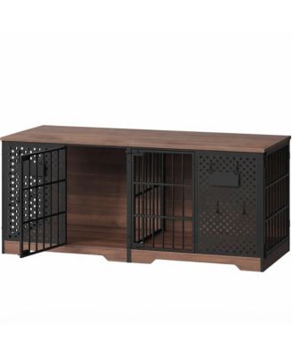 Indoor Dog Kennel Furniture with TV Stand for Living Room and Pet Space