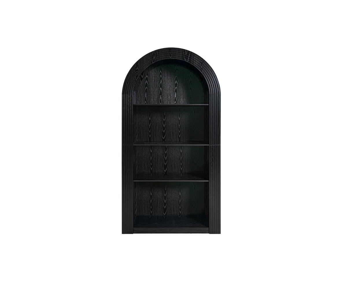 sumyeg 78.74 Inch 4-Tier Mdf Arched Open Shelf Bookcase