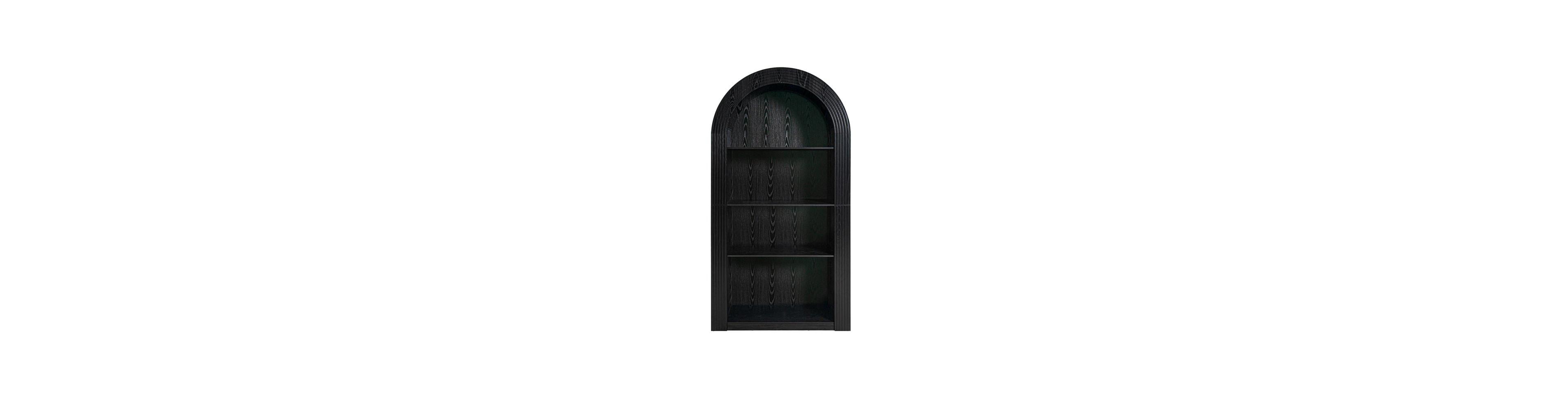 sumyeg 78.74 Inch 4-Tier Mdf Arched Open Shelf Bookcase