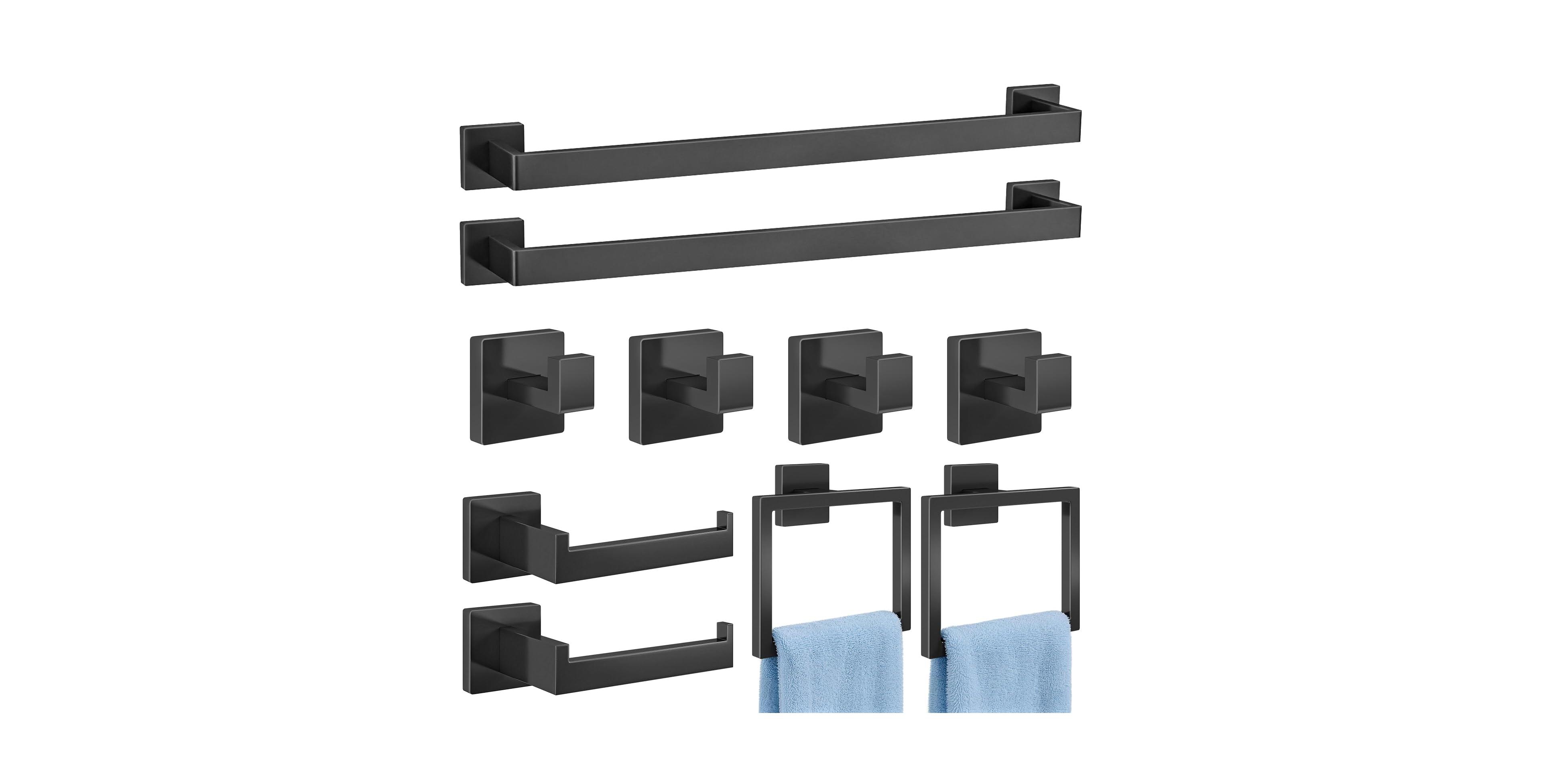 Cyqbd 10 Piece Bathroom Hardware Accessories Set Wall Mounted 24"