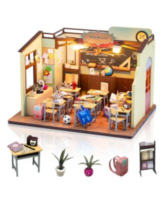 DIY Miniature House Kit with LED Lights, Ages 14+