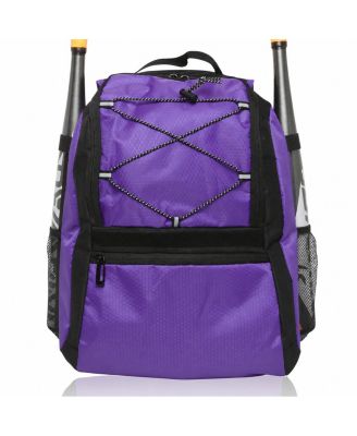 Youth Baseball Softball Bat Backpack With Fence Hook Holds Bats Helmet Gloves Gear