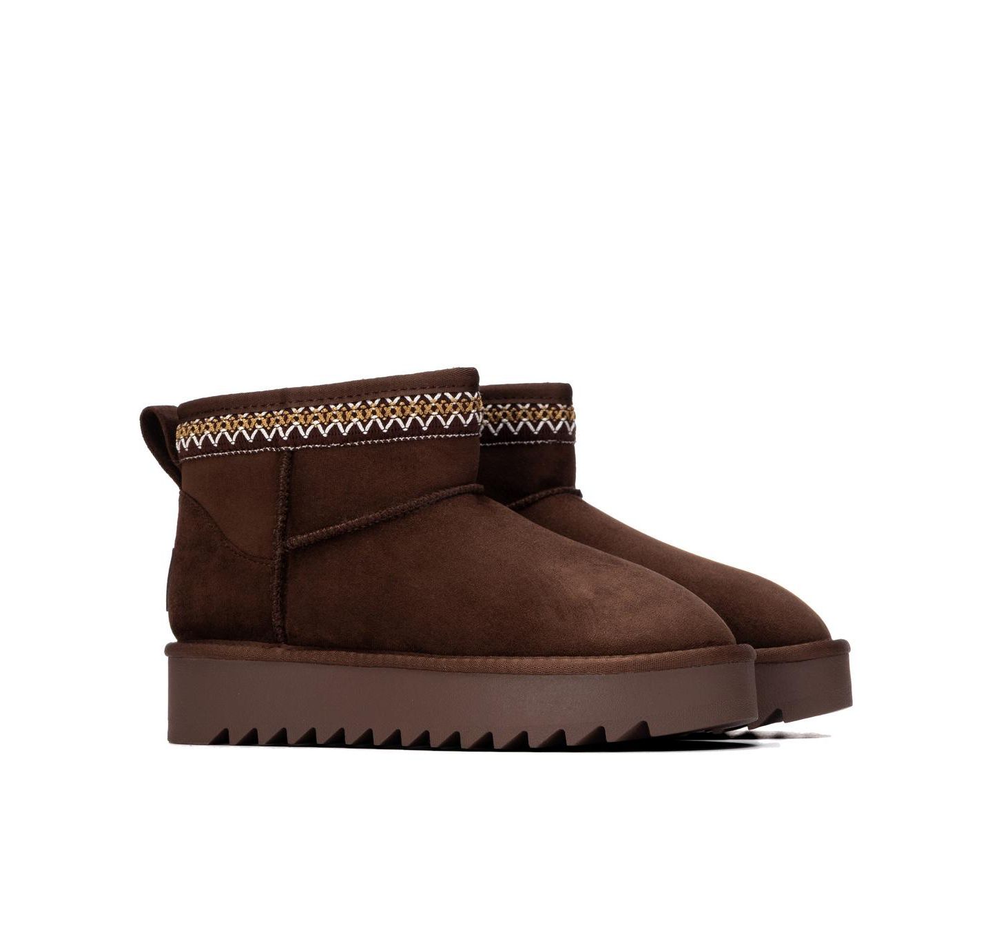 Женские ботинки XTI Platform Suede Ankle Booties Refresh Collection, цвет: Коричневый — фото 2