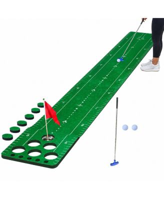 Indoor Golf Putting Game Mat With Distance Markings For Party Practice