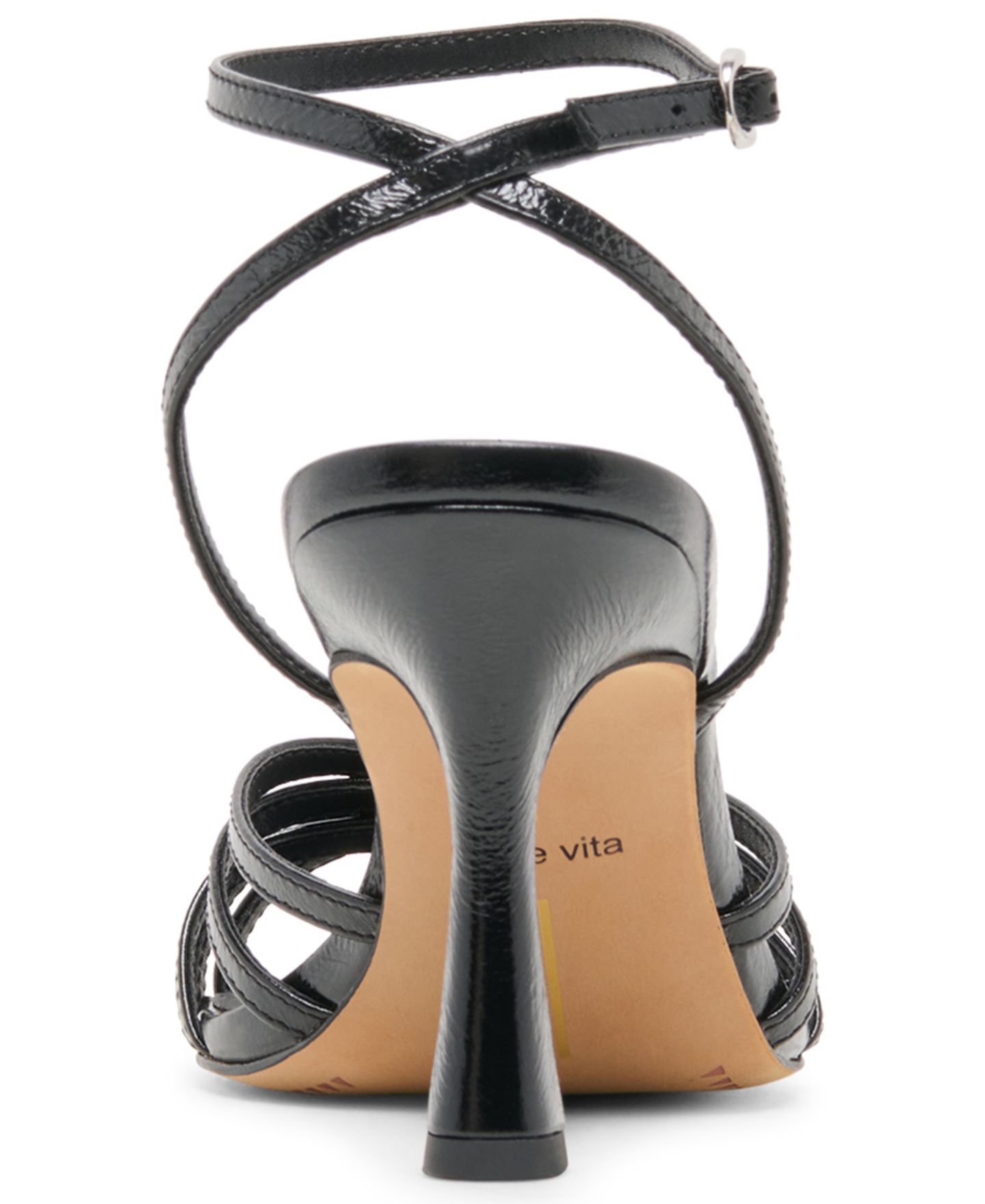 Женские сандалии Dolce Vita Riki Strappy Ankle Strap, цвет: Чёрный кожаный — фото 3