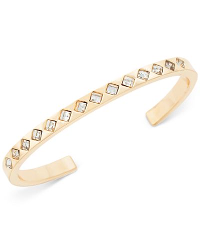 BCBGeneration Gold-Tone Pavé Cuff Bracelet