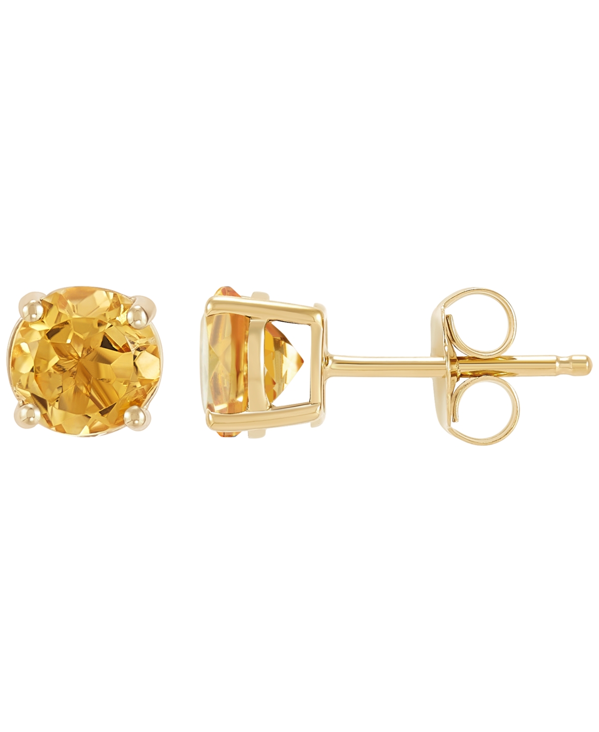 Garnet Stud Earrings (1-1/4 ct. t.w.) in 10K Yellow Gold - Citrine / 10k Yellow Gold