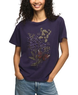 Women's Botanical Boyfriend Floral-Print Tee