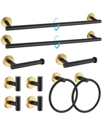 Pieces 23.6" Bathroom Hardware Accessories Set SUS304 Stainless Steel Towel Bar Wall Mounted
