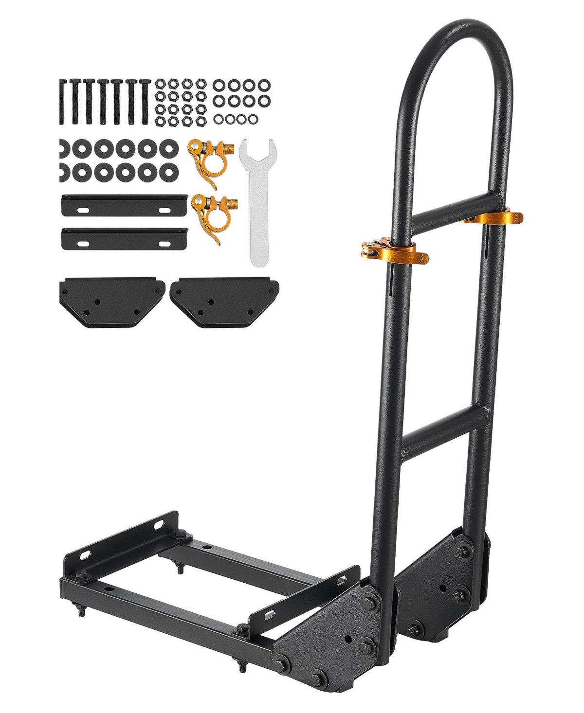 Hongge Height Adjustable Carbon Steel Golf Cart Rear Seat Grab Bar - Black