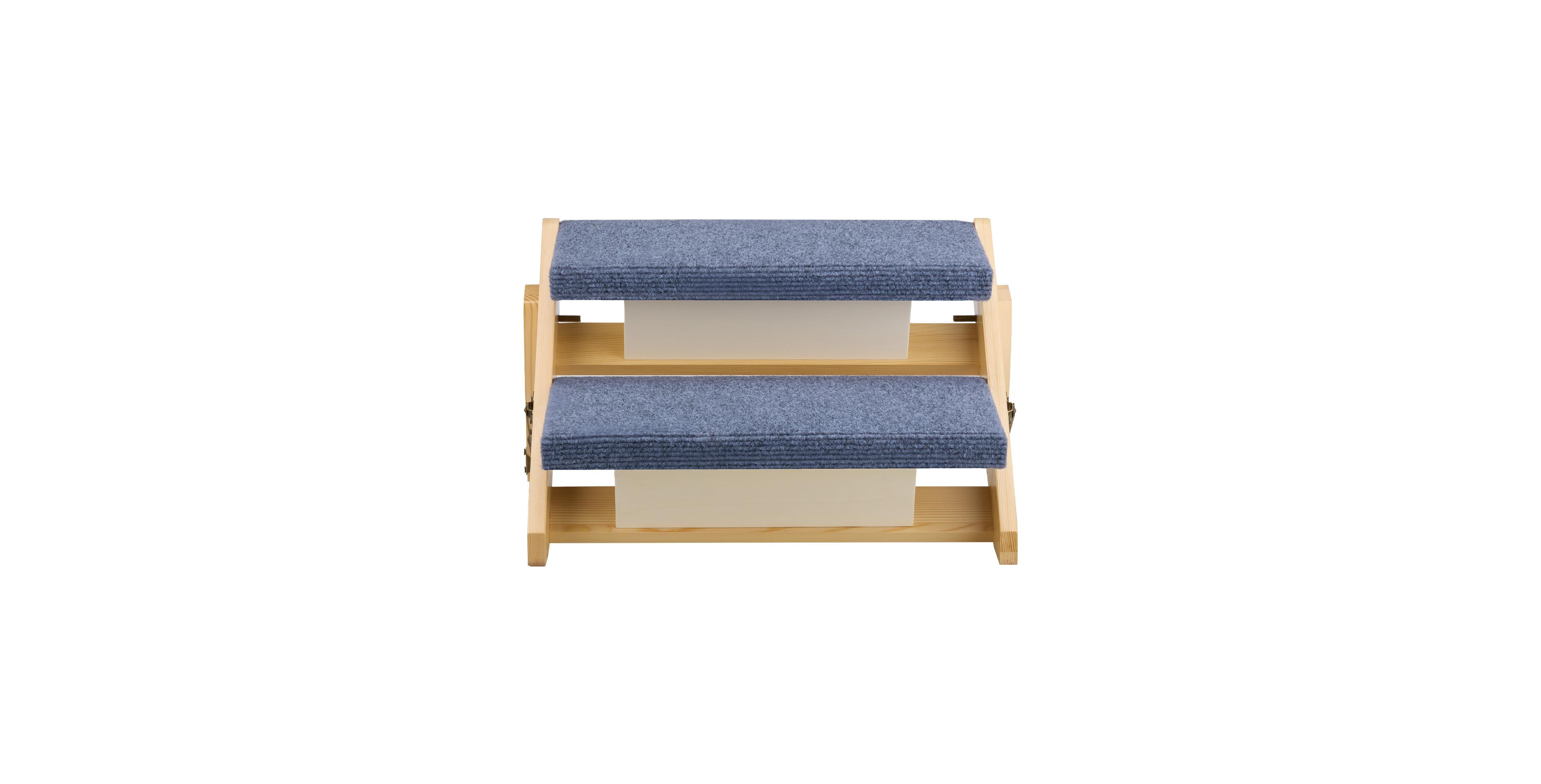 Gouun Two Step Folding Wooden Pet Stairs for Sofas and Low Beds